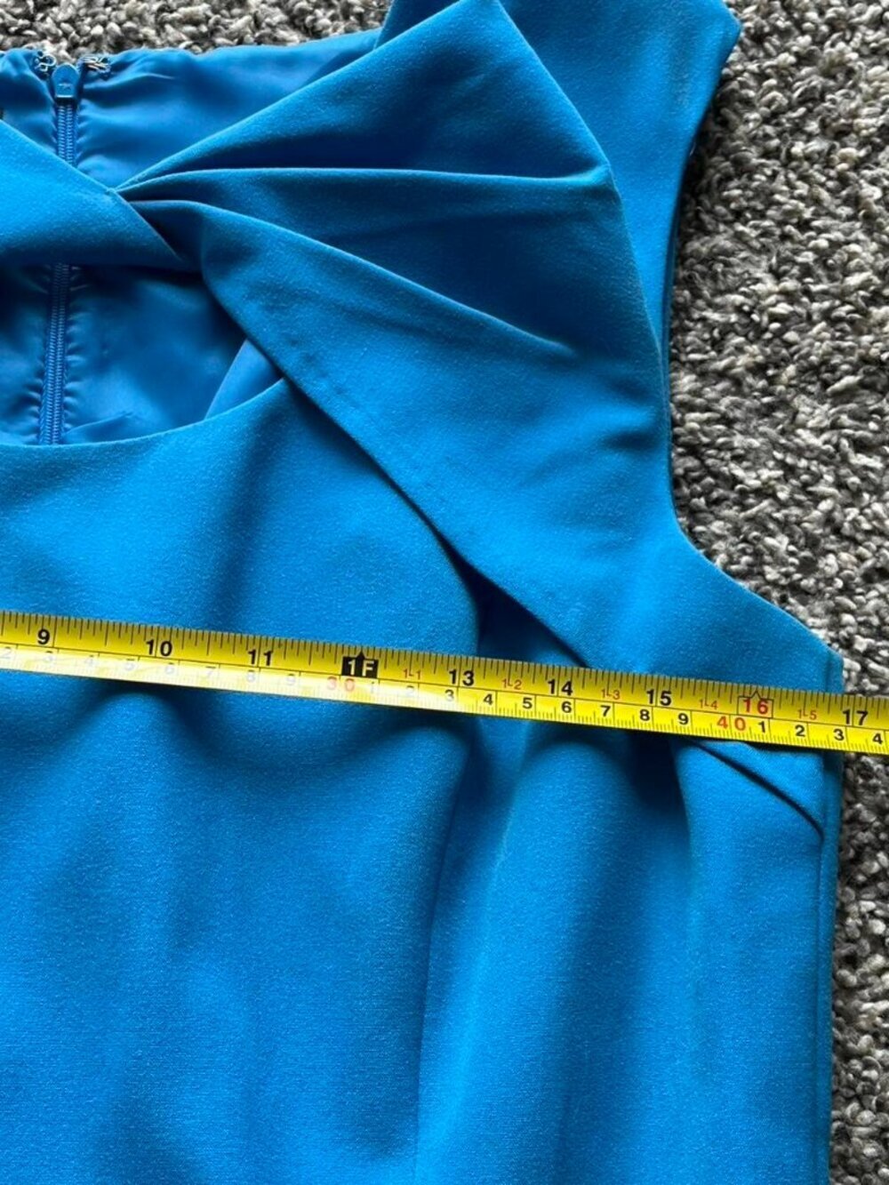 Jones New York Size 12 Blue Dress Bow Twist & Belt Party Graduation Dainty Party - Picture 6 of 8
